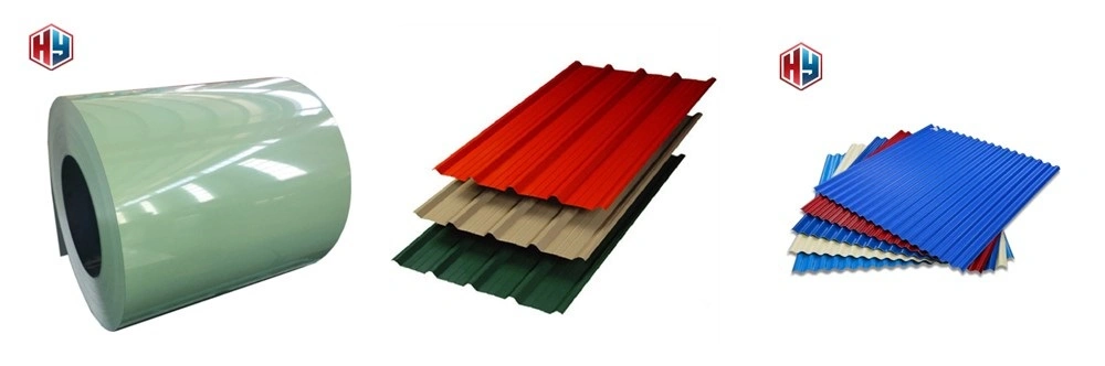 Building Material Pre-Painted Color Coated Galvanized Coil PPGI Steel Carbon Steel Coil Corrugated Metal Roofing Sheet